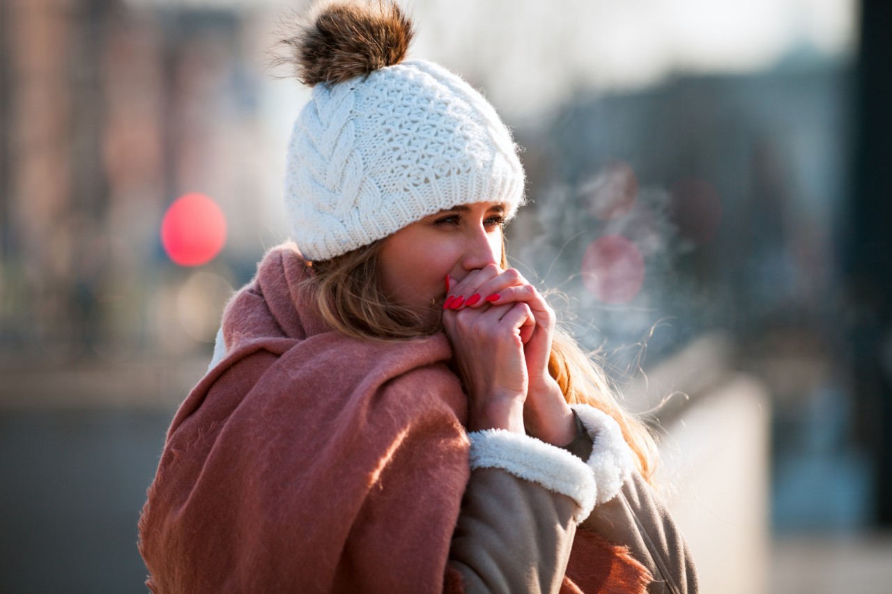 woman having a cold