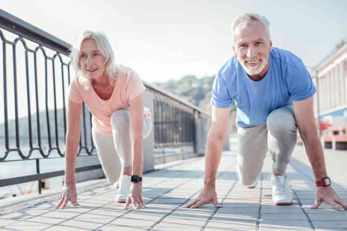 a couple doing exercises outside