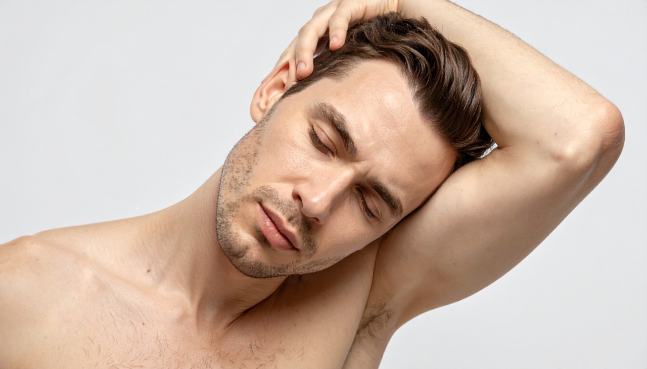 Man exercising for vertigo