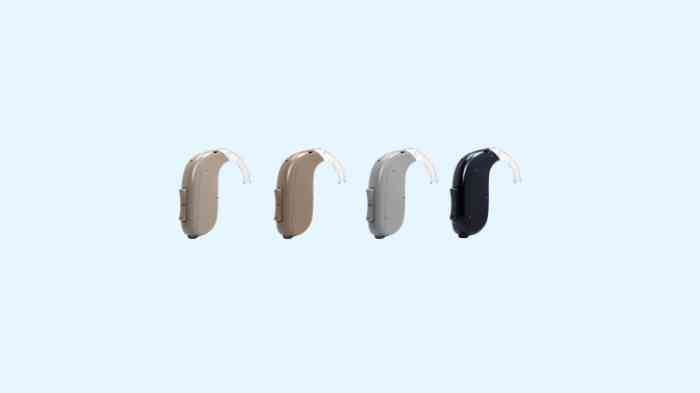 One Hearing Aids in four different colours