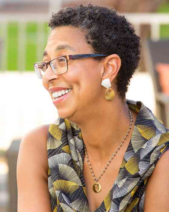 Woman smiling